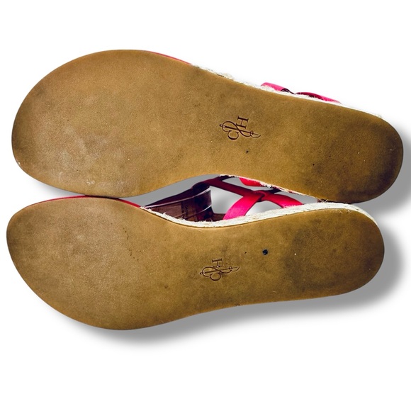 Cole Haan Grove Leather Espadrille Sandals Pink Python Snake Size 6 Coastal Boho - Picture 15 of 16